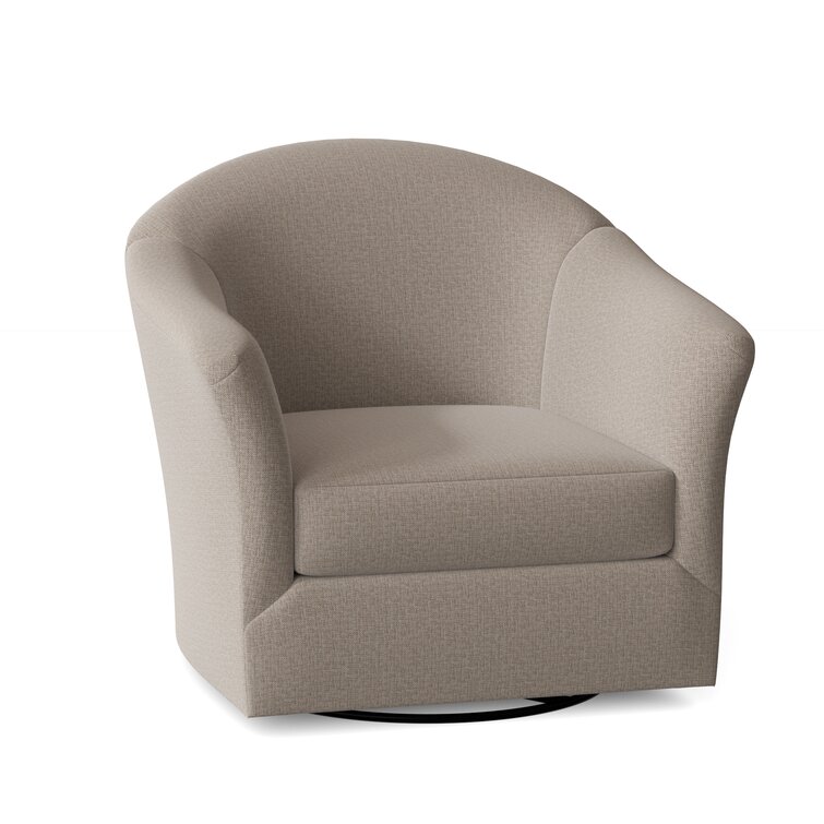 Small swivel outlet rocker barrel chair